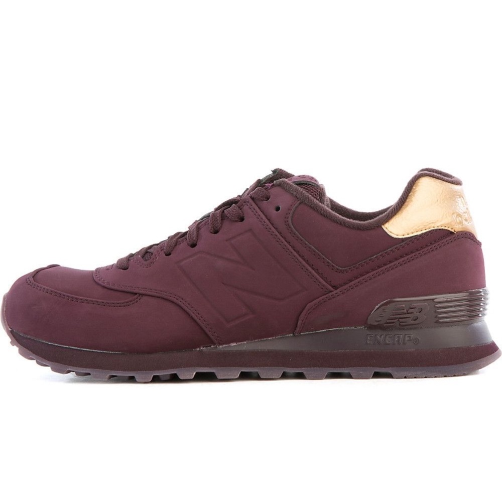 New Balance WL 574 MTB Bronze and Maroon Sneakers - Picture 9 of 9